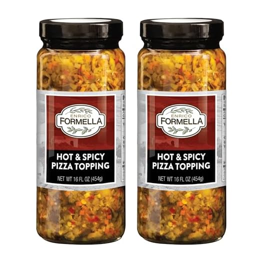 Enrico Formella | Hot & Spicy Pizza Topping | Italian - Chicago Style Hot Pickled Vegetables 16oz. (2-pack)