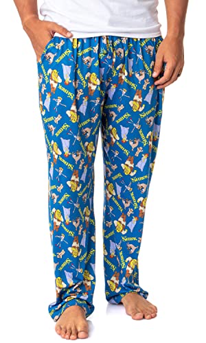 INTIMO DreamWorks Shrek Mens' Characters Donkey Fiona Gingerbread Man Pinocchio Sleep Pajama Pants