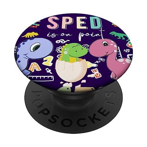 Team SPED T-rex dinosaure insegnante di Educazione Speciale Trex PopSockets PopGrip Intercambiabile