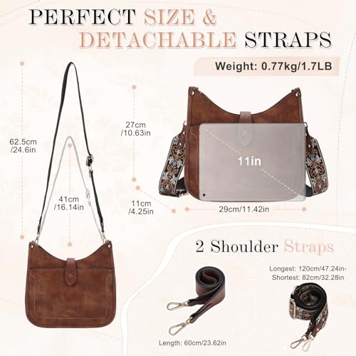 VX VONXURY Crossbody Purses for Women Shoulder Bag with Guitar Strap Trendy Handbag with Zipper and Buckle Closure2