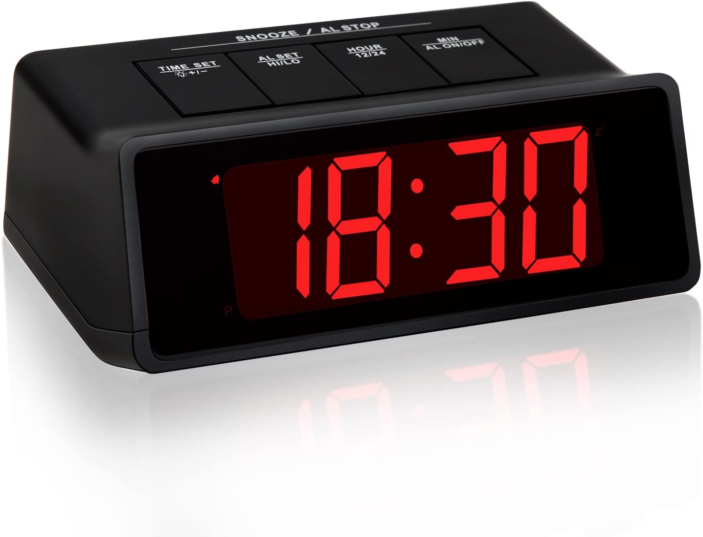 Timegyro Alarm Clock Battery Operated, Loud Alarm Clock Bedside, Large