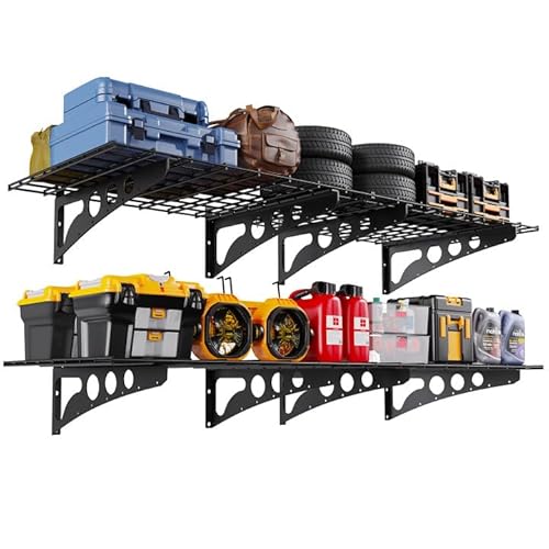 2-Pack 2x4ft Storage Shelves,24-inch-by-48-inch Total Load 1200LBS Heavy Duty Garage