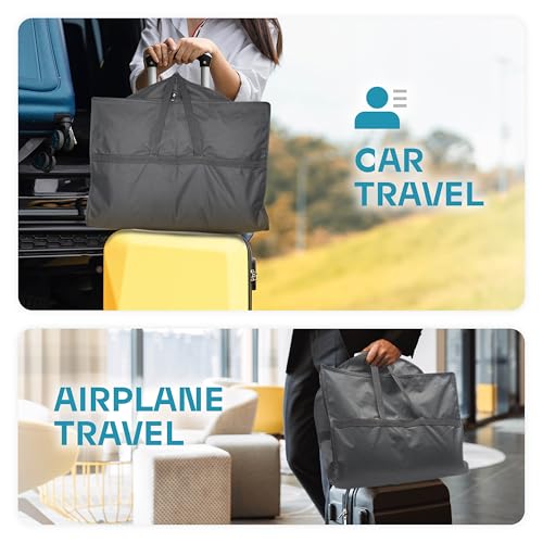 Image of Lazebox 43 inch Travel Garment Bag with Accessories Zipper Pocket, Heavy Duty Suit Bag for Suits, Tuxedos, Dresses, Coats, Dark Grey, 1 pack