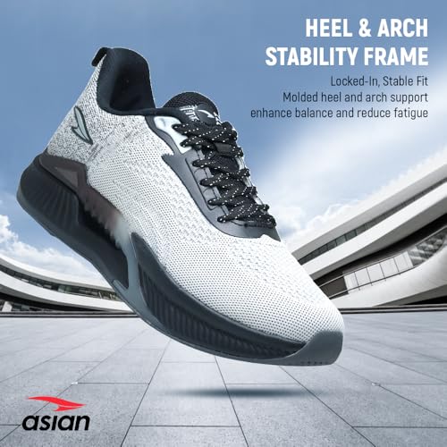 Image of ASIAN Powerplay-23 Men's Running Shoes | Lightweight Sports Sneakers with Soft Cushion Sole | Breathable Knit Upper | Ideal for Gym, Walking, Jogging, Training