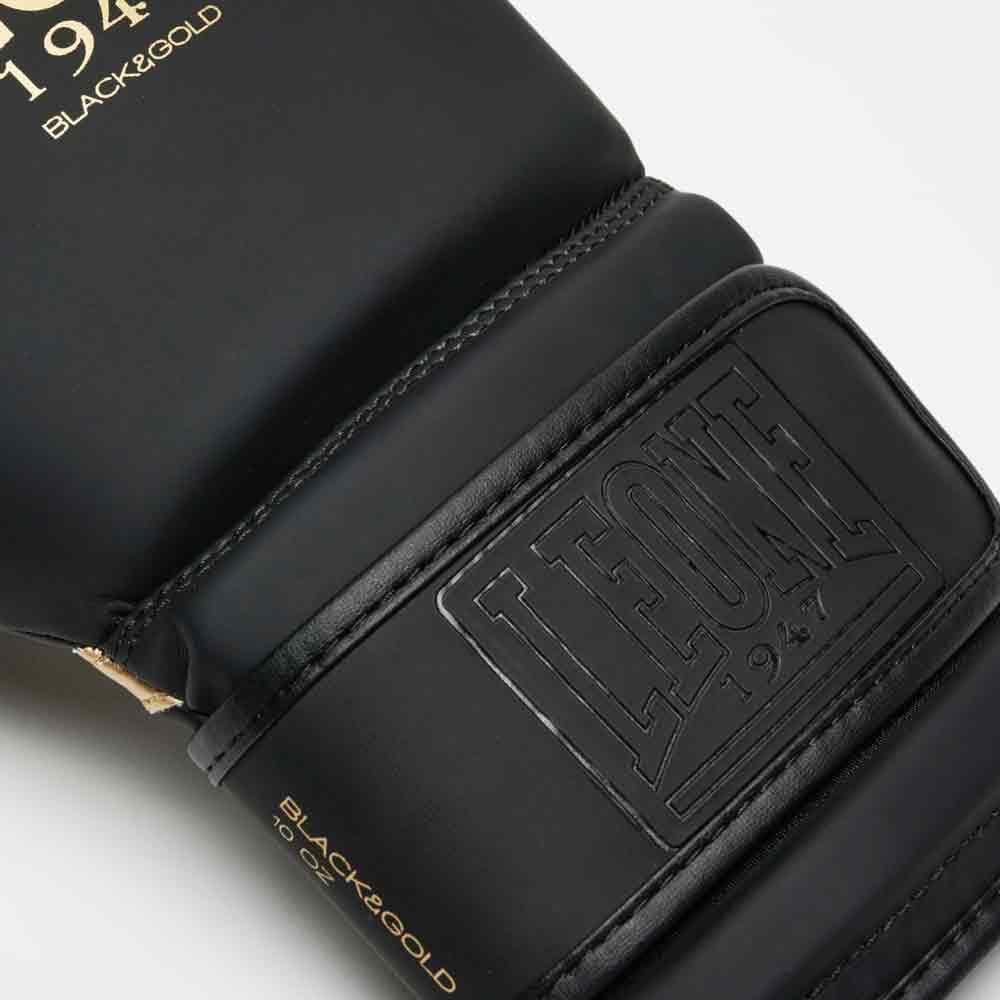 Guantes de Boxeo Leone Negro y Gold Edición 14 oz