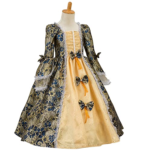 Plus Size Girls Historical Victorian Dress Kids Birthday Prom Ball Gowns for Child Theater Clothing3