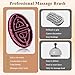 2Pcs Meridian Massage Brush, Upgrade Pro Meridian Brush for Belly, Beauty Salon Professional Custom Meridian Brush, Full Body SPA Massager Relaxation, Acupressure Meridian, Scalp Massage (Brown)
