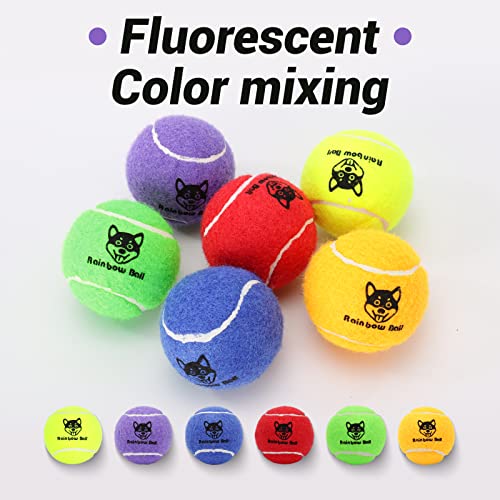 Pikasen Squeaky Tennis Balls For Dog, Fetch Dog Toy Tennis Balls With Squeaker 12 Pack Colorful 2.5" Dog Toys Balls For Small Medium Large Dogs #TOP1