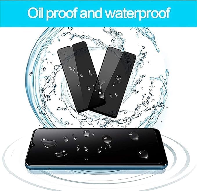 Image of STP FEEL Premium Grade Privacy Tempered Glass Screen Protector Compatible For Samsung Galaxy S22 / Galaxy S23 (6.1 Inch, Pack of 1) Full Edge to Edge Coverage Anti-Spy /Anti-Peeping 9H Hardness
