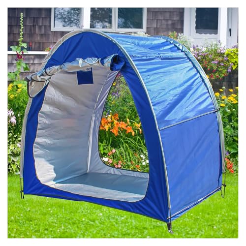 Fxiaobin 2 PCS Box Biciclette può Essere Giuntato Box Biciclette da Esterno Proteggi da Vento,Pioggia,Neve,Polvere Capanno Attrezzi da Giardino Tettoie per Esterno,Blue