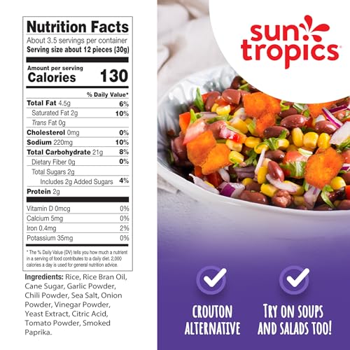 Sun Tropics Mochi Snack Bites, Thai Bird Sriracha Flavor- 3.5 oz (6 Pack)| Crispy Spicy Mochi Bites, Rice Nuggets | Mochi Puff Rice Crackers- Gluten Free & Dairy Free- No MSG Added | Asian Rice Snacks