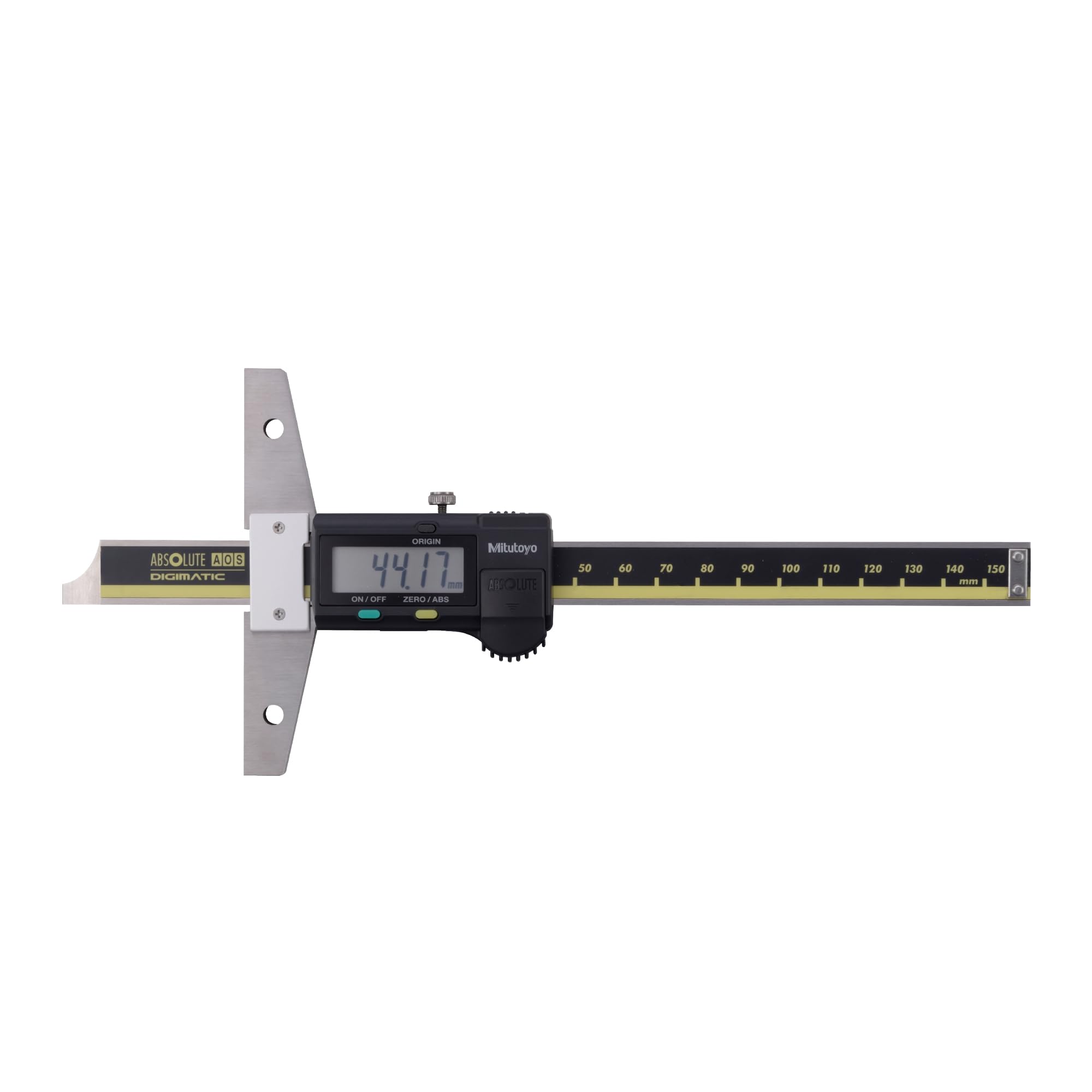 Mitutoyo Digital ABS AOS Tiefenmessschieber, 0-150 mm | 0,01 mm, Tiefenmessung, Datenausgang