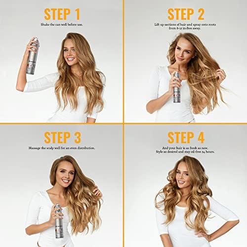 GK HAIR Global Keratin Waterless Dry Shampoo No Residue Spray (7 Fl Oz/332ml) for Fine, Oily and All Hair Types - Removes Flaking, Dandruff and Excess Oil - Sulfate Paraben Free - For Women and Men