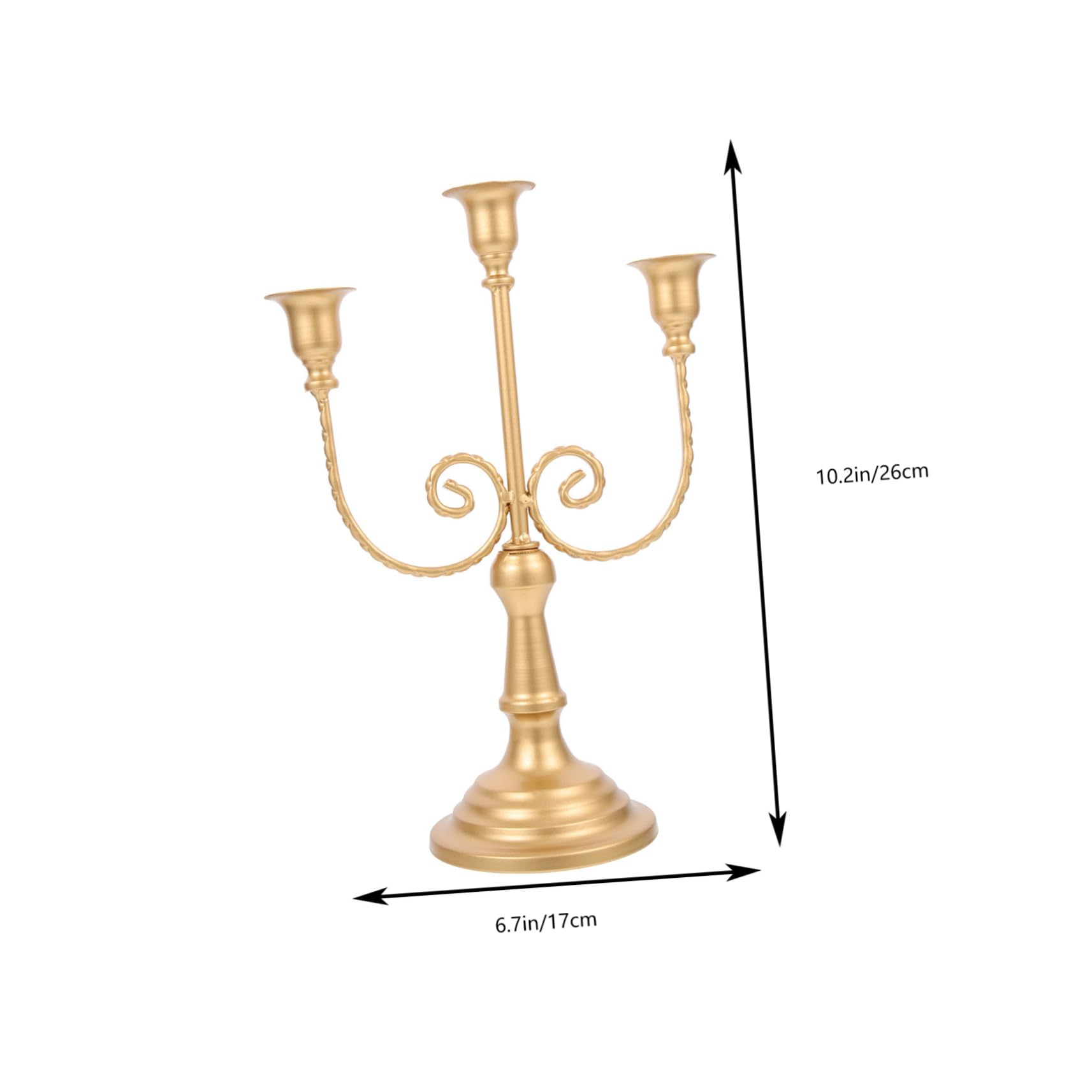 MAGICLULU 2 Pz Lungo Candelabro Candele 3 Teste Candelabro a Colonna Arredamento Esterno Arredamento Del Tavolo Portacandela a 3 Bracci Accessori Tavolo Da Pranzo Ferro Da Stiro