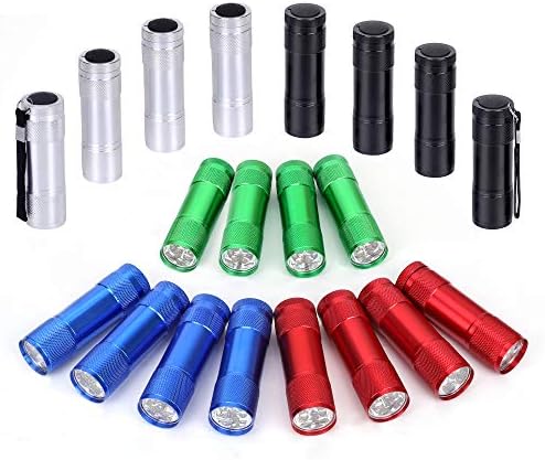 FASTPRO 20-Pack Aluminum 6-LED Flashlights Set with Lanyard and 60-Piece AAA Batteries Included and Pre-Installed