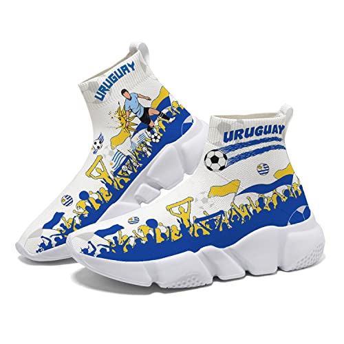 Hetios World Cup Uruguay Painted Sock Shoes Women's Sneakers Commemorative Running Shoes