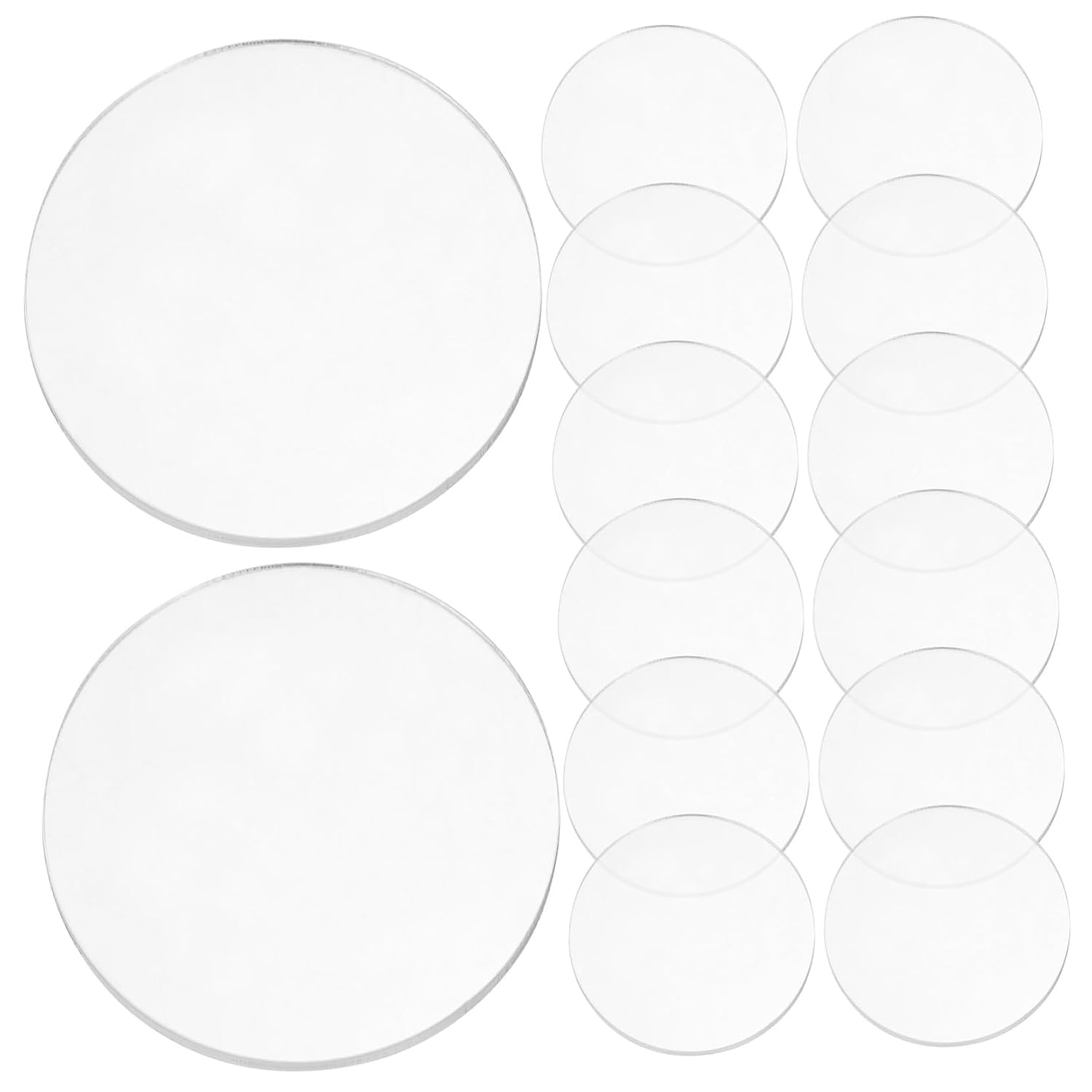 Ciieeo 100pcs Round Acrylic Discs Blanks for DIY Crafts Thick Acrylic Sheets for Engraving and Display Projects
