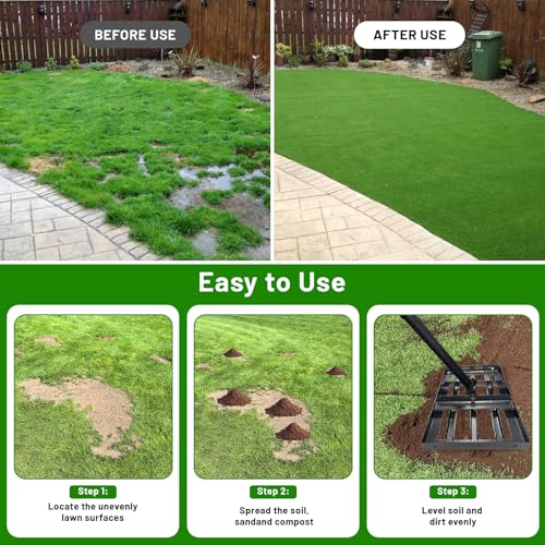 17x10 Adjustable Lawn Leveling Rake