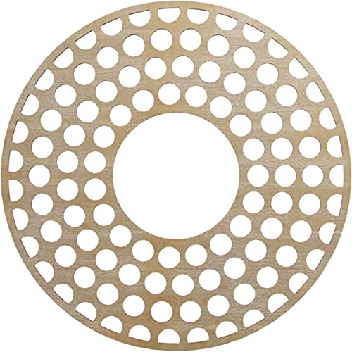 Ekena Millwork 24"OD x 8 3/4"ID x 3/8"T Fink Wood Fretwork Pierced Ceiling Medallion, Birch