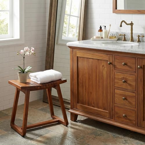 Bare Decor Hanoi Shower and Spa Stool, Brown by Bare Decor - Image 5