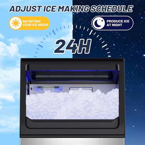 Image of Nugget Ice Maker Machine, 100LBS /24H, 20LBS Capacity