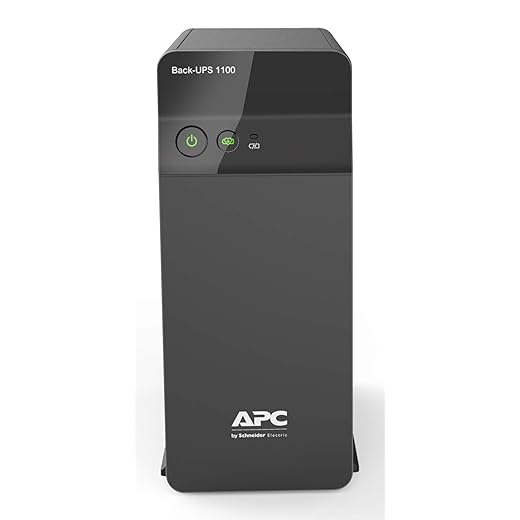 APC Back-UPS BX1100C-IN 1100VA / 660W, 230V, UPS System, An ideal Power Backup & Protection for Home Office, Desktop PC & Home Electronics