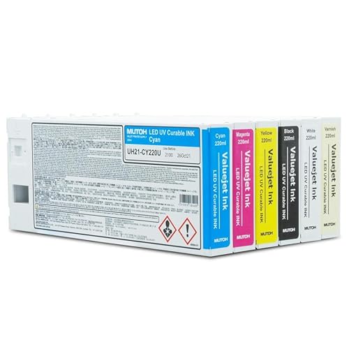 Mutoh Oem Uh21 Led-Uv Curable Ink, 220Ml (White) #TOP11