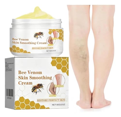 Grillix Besenreiser Creme Testsieger, 2 Stück Krampfadern Creme, Salbe Gegen Besenreiser und Krampfadern, Bee Venom creme Repariert Erweiterte Blutgefäße, Verbessert die Regenwurmbeine