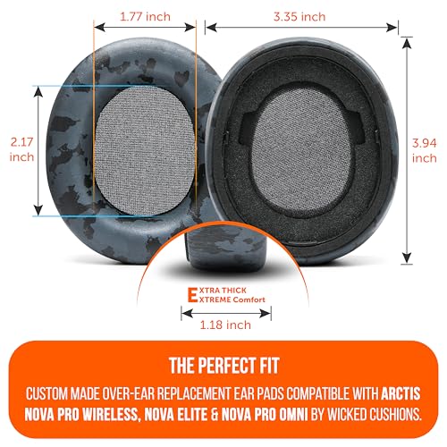 Coussinets d'oreille Arctis Nova Pro Wireless Wicked Cushions Nova Elite confortables - 5