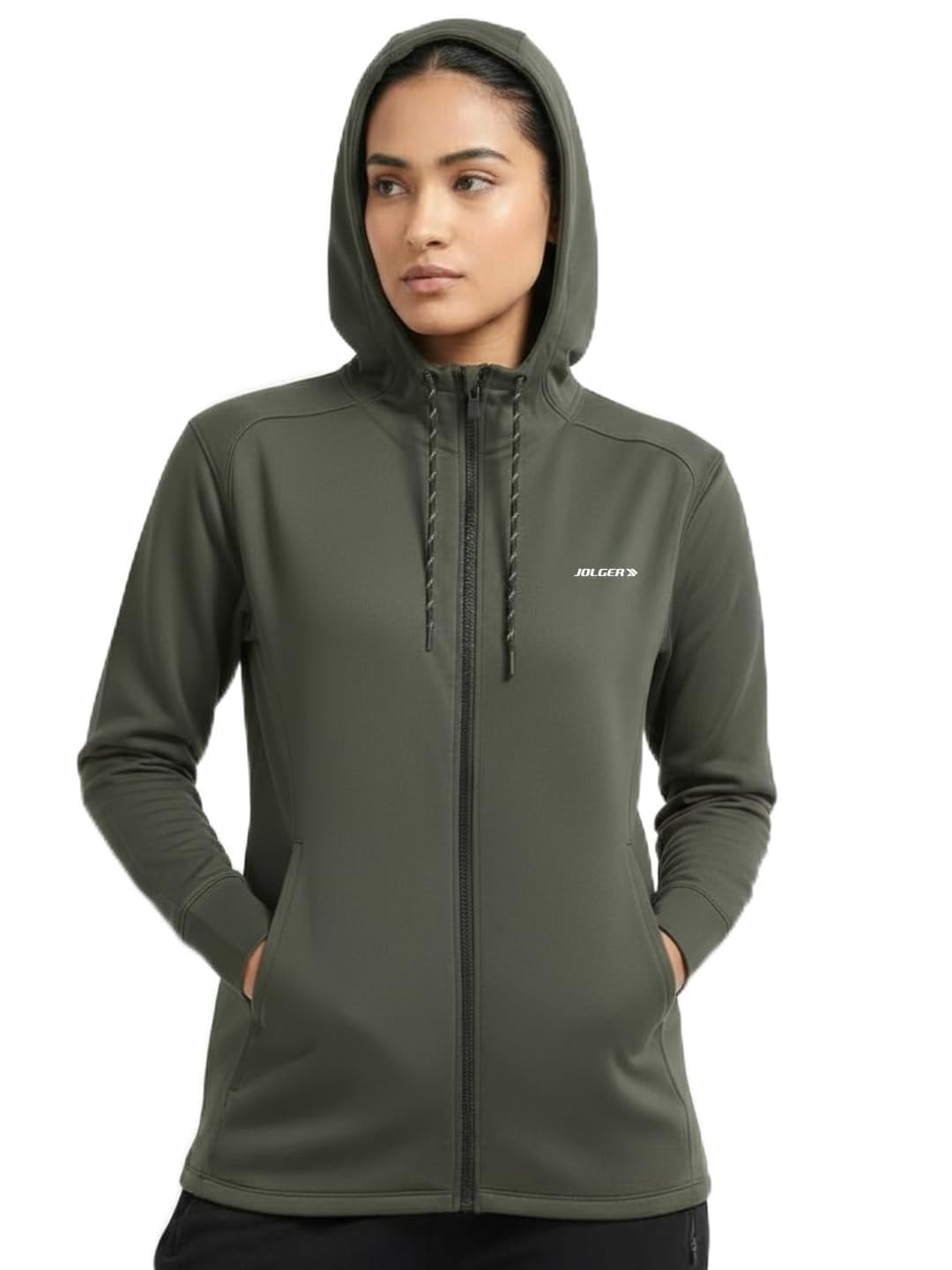 Women's Hooded Jacket | UPF 50+ Sun Protection Zip Hoodie | Lightweight Breathable Fleece Jacket for Men & Women | Soft, Durable Travel & Gym Wear | Adjustable Fit Full-Zip Sweatshirt