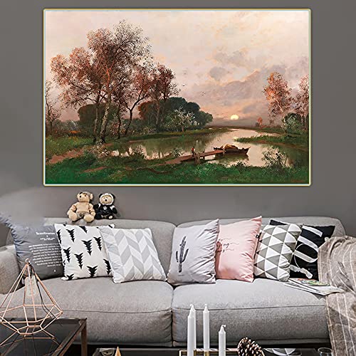 Peinture diamant 5D paysage sur l'étang Adolf Kaufmann une idée cadeau créative originale