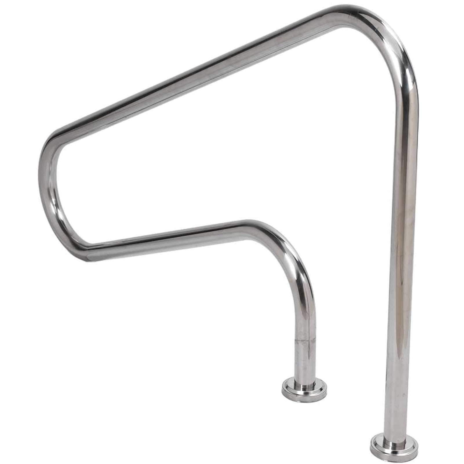 Pasamanos de piscina, pasamanos de acero inoxidable para escaleras de spa, pasamanos de seguridad para jardín, patio, piscinas, fácil de instalar con base de montaje rápido