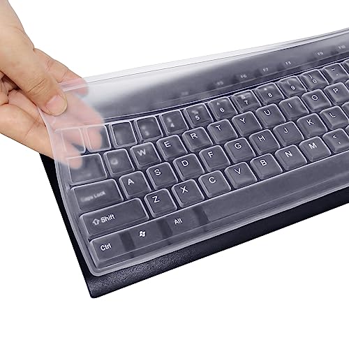 aurorayer 4 Stück Tastaturschutz, Silikon Tastatur Abdeckungen Staubschutz,Transparent Tastaturabdeckung Desktop Computer Tastatur Schutzfolie Wasserdicht Und Staubdicht