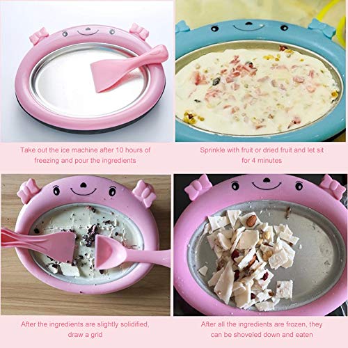 FSDELIVRolled Eismaschine mit 2 Spateln Mini Gebraten Joghurt Maschine EIS Cream Popsicle Form Kegel Werkzeuge… – Bild 4