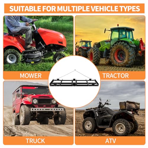 image for Hasopy Heavy Duty 6FT Drag Harrow Driveway Grader with 16 Ft Chain, To