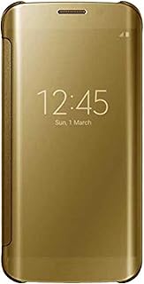 جراب مرايا كلير فيو بدون سينسور وليس ذكي لسامسونج اس 8 - ذهبي، لسامسونج جالاكسي S، أكريليك، حافظة