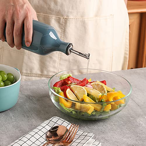 Sweejar Home Large Ceramic Olive Oil & Vinegar Dispenser Bottle, Opaque Oils Cruet Protects to Reduce Oxidation - Image 4