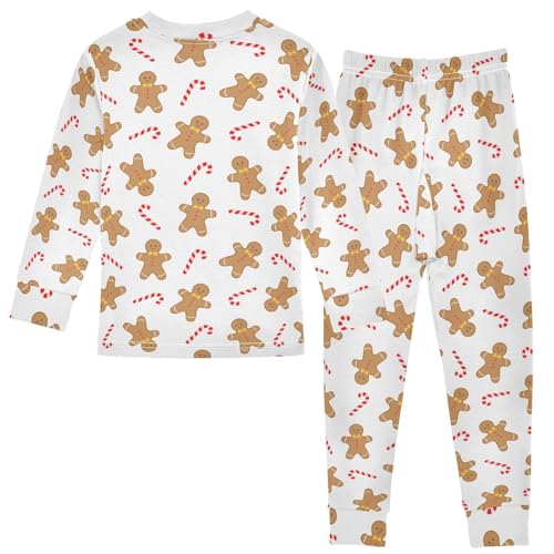 Long sleeve Pajamas Christmas Cookie Gingerbread Man Jammies Pjs Cotton Pajama Sleepwear Sets