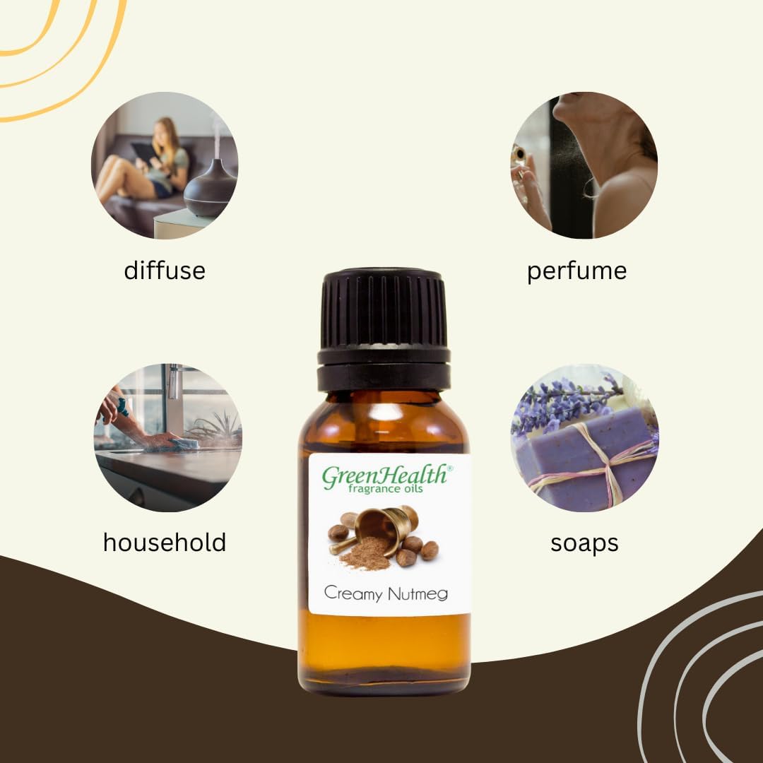 16 fl oz Creamy Nutmeg Fragrance Oil (Plastic Jug w/Cap) - GreenHealth