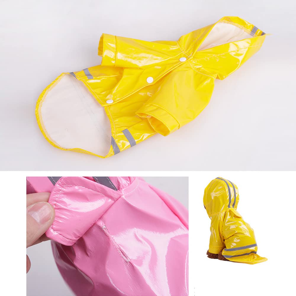 Chubasquero para Perros, Impermeable Reflectante for Perros pequeños, Mono con Capucha y for medianos(Blue,L)