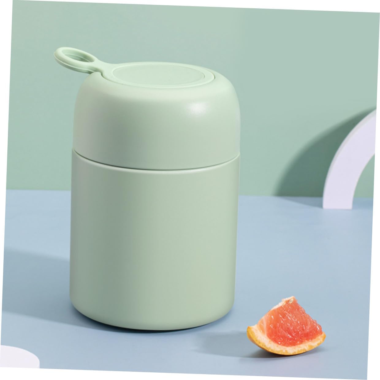 Alipis Insulated Food Cup 500ml Portable Thermal Soup Jar with Spoon Leakproof Vacuum Container for Students and Office Use, Green