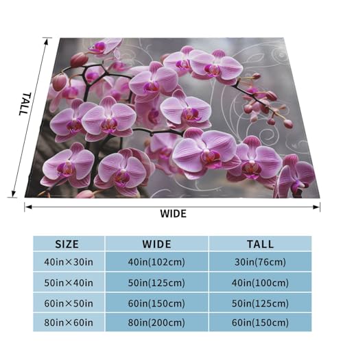 Couverture douce en flanelle rose orchidée, idée cadeau réconfortant