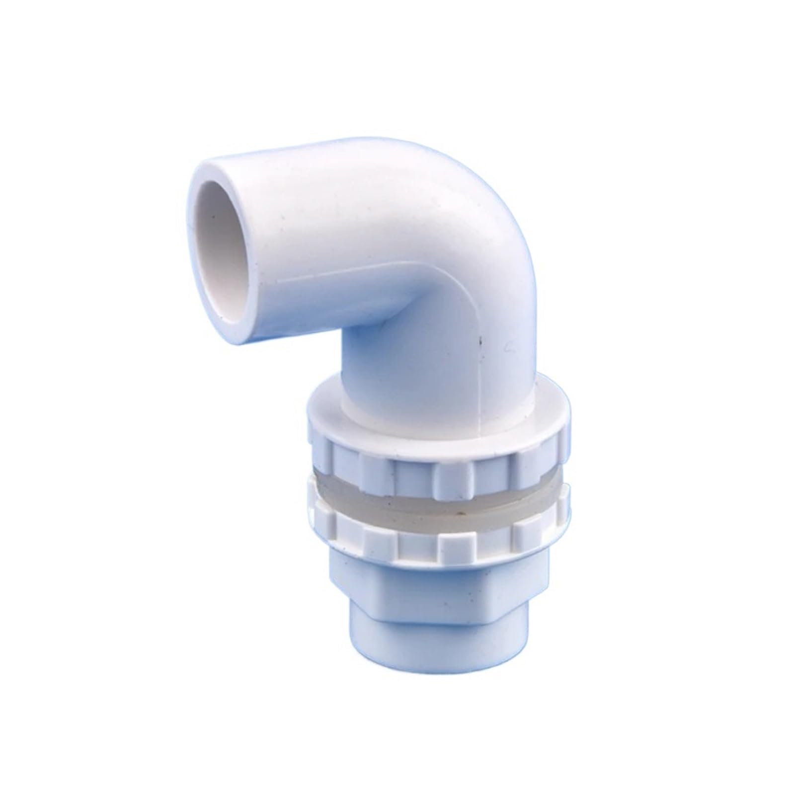 Connecteur irrigation jardin en PVC blanc 50mm pour coude de pompe