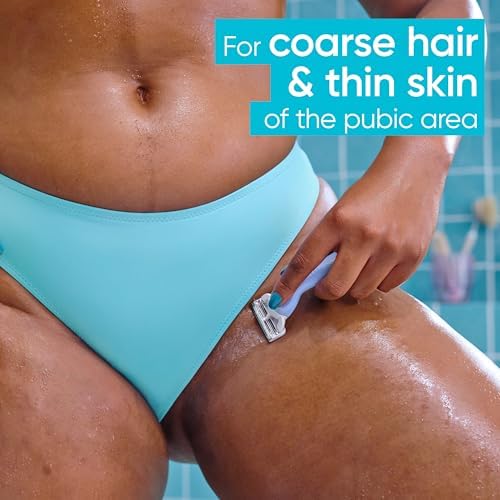 Gillette Venus Intimate Grooming Women's Razor for Pubic Hair and Skin, Bikini Razor, Handle + 3 Razor Refills - 2