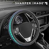 Sharper Image Iridescent Wave Car Steering Wheel Cover - Universal Fit Steering Wheel Cover with Holographic Prism Design, Cute Automotive Accessory for Women, Fits Wheels Between 14.5-15
