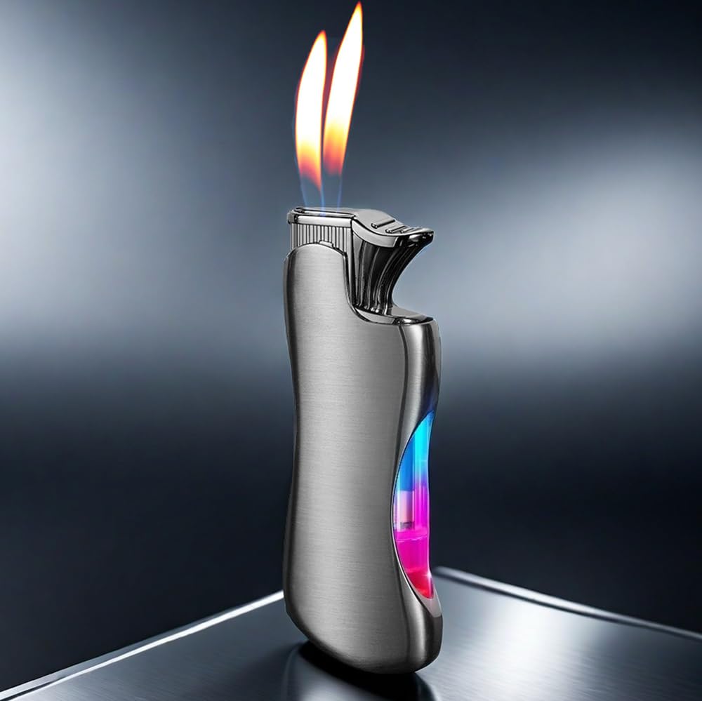 Cool Lighter, Butane Torch Lighter, Unique Lighters with Adjustable Flame, Creative for Men Dad Husband (Fuel Not Included)