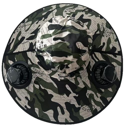 Chapeau ventilateur solaire à large bord anti-transpiration été