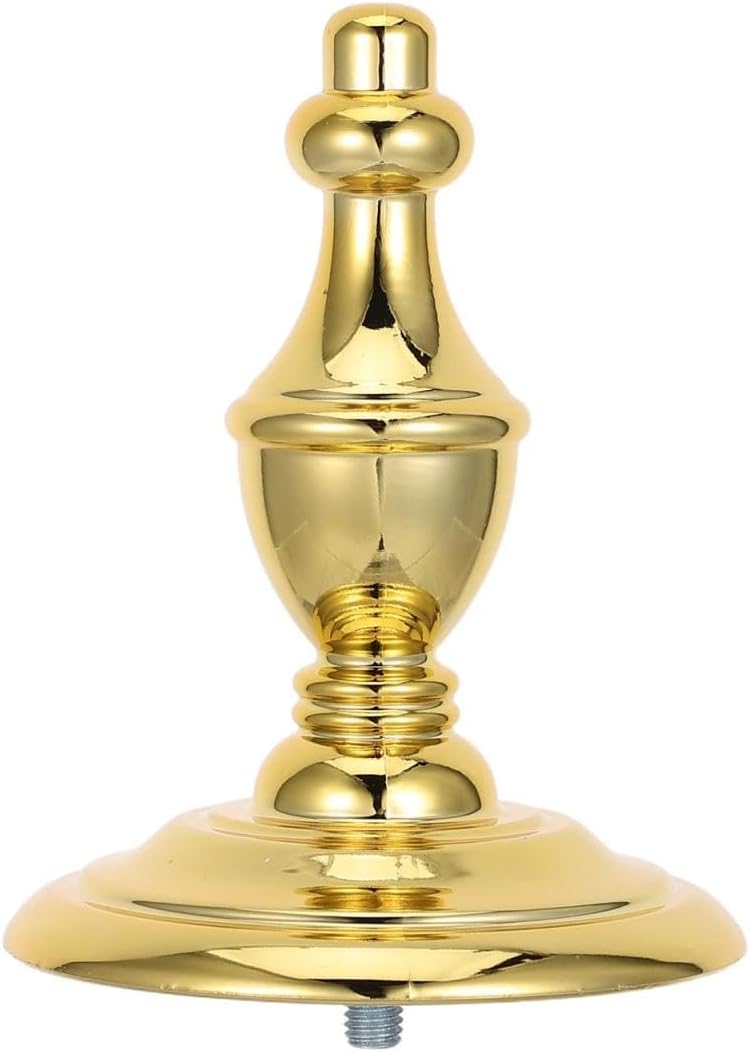 PartyKindom Golden Plastic Mannequin Head Stand Top Cover Parts, 4.72 inch