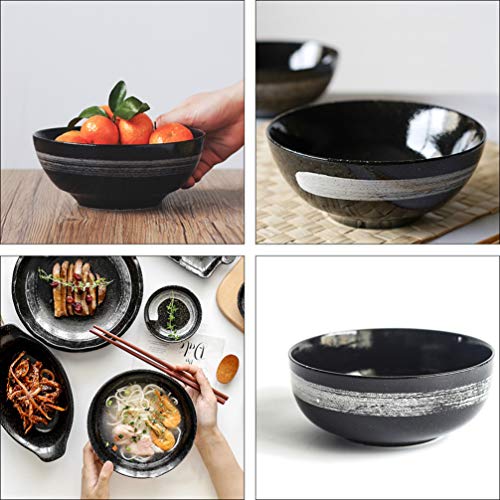 Tigelas de cereais de cerâmica estilo japonês da Yardwe, tigelas de sopa de 680 g, tigelas de salada