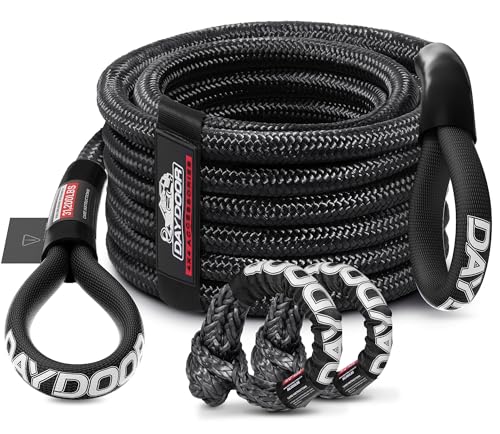 DAYDOOR Recovery Tow Rope, 7/16 Inch x 30 ft UHMWPE